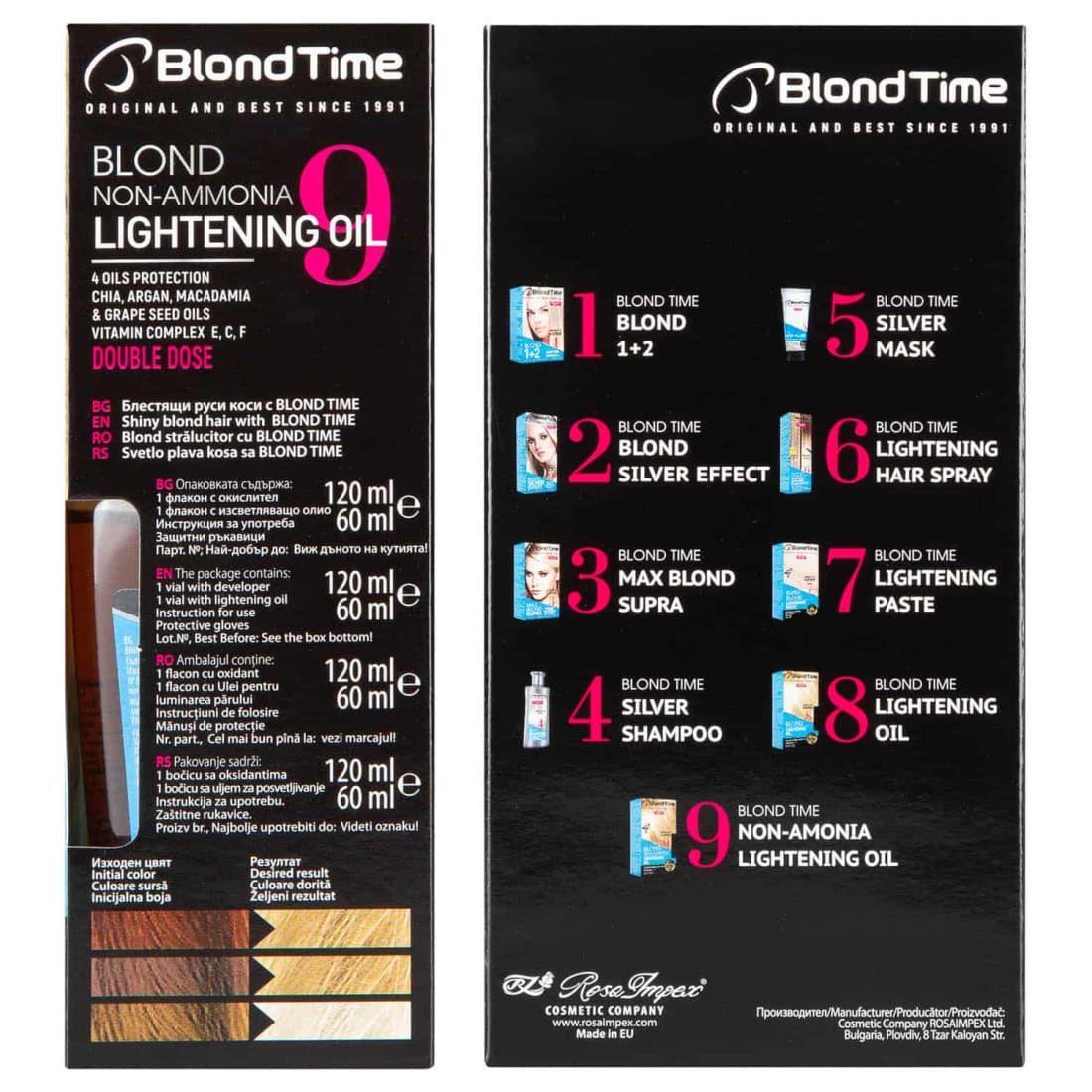 BLOND TIME Bleekolie voor 3 Tinten Lichter Haar | 180ml - MISTER33.COM