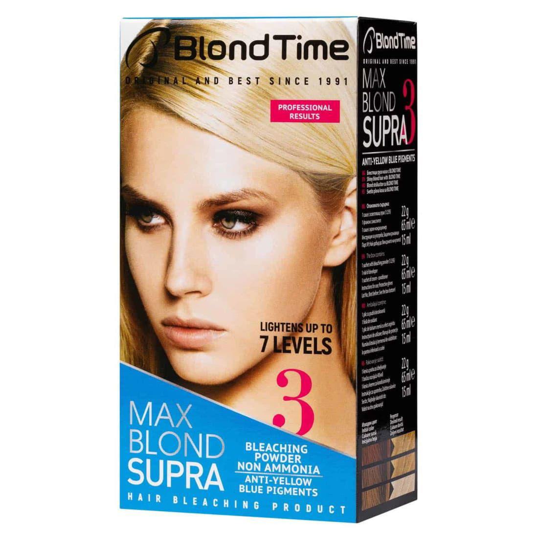 BLOND TIME Bleekpoeder voor 7 Tinten Lichter Haar | 102ml - MISTER33.COM