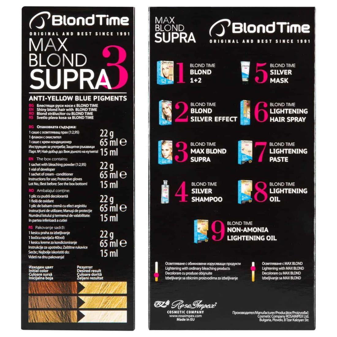 BLOND TIME Bleekpoeder voor 7 Tinten Lichter Haar | 102ml - MISTER33.COM