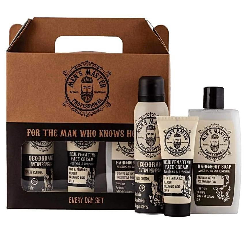 MEN'S MASTER Giftset Every Day Deodorant + Gezichtscreme + Hair&Bodysoap | 485ml - MISTER33.COM
