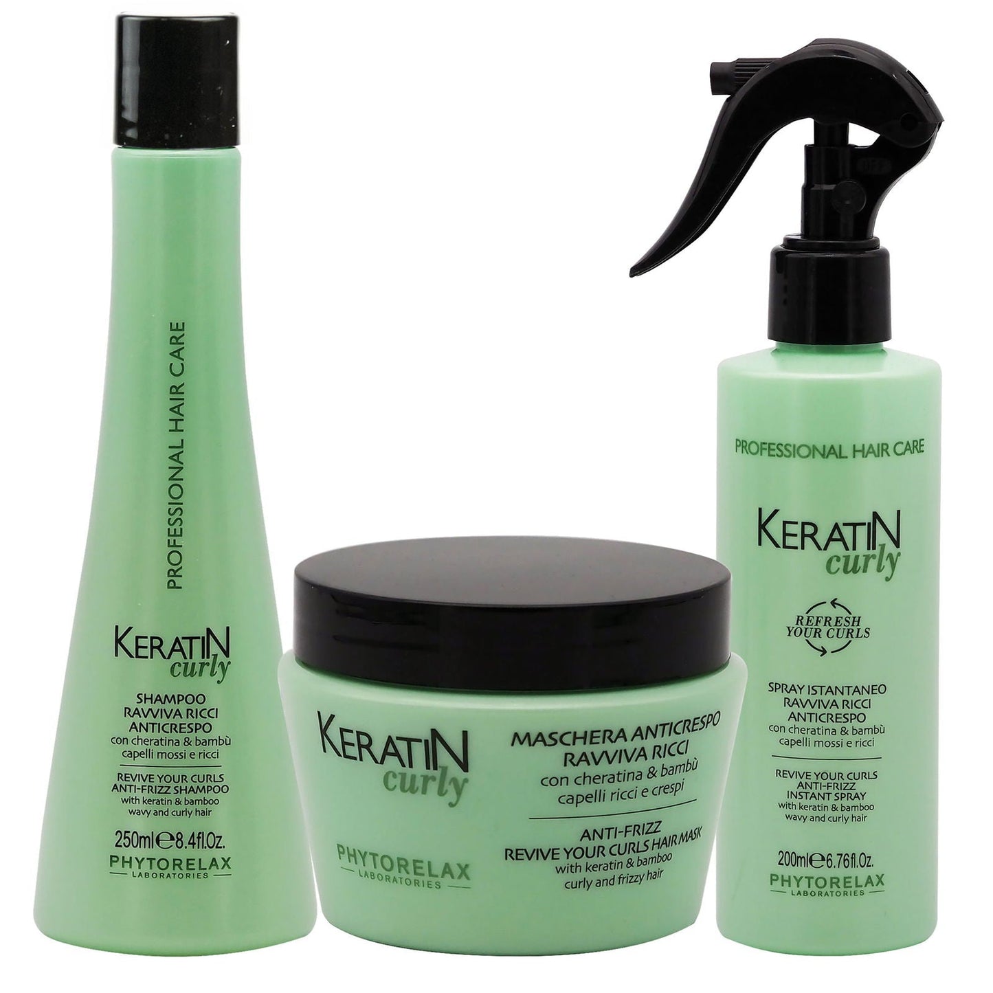 PHYTORELAX Anti - frizz Keratine Shampoo voor Krullend en Pluizig Haar - 250ml | MISTER33.COM