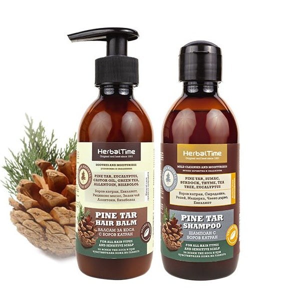 HERBAL TIME Dennenhars Haarbalsem voor Eczeem/Psoriasis/Roos/Jeuk/Gevoelige Hoofdhuid - 240ml | MISTER33.COM