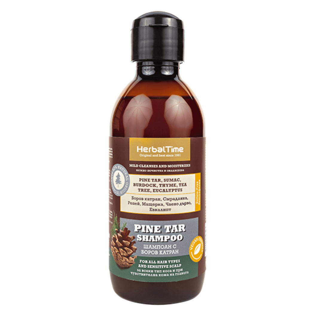 HERBAL TIME Dennenhars Shampoo voor Eczeem/Psoriasis/Roos/Jeuk/Gevoelige hoofdhuid - 240ml | MISTER33.COM