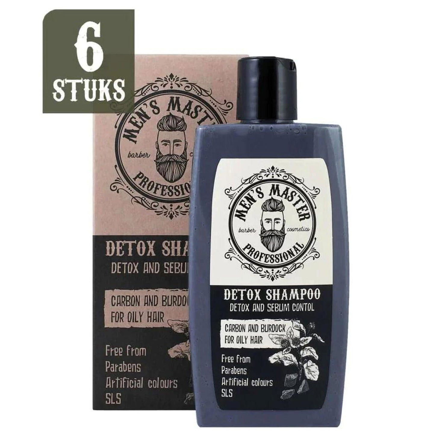 Detox Shampoo Anti - Roos 6 Stuks Voordeelverpakking - 1560ml - MISTER33.COM