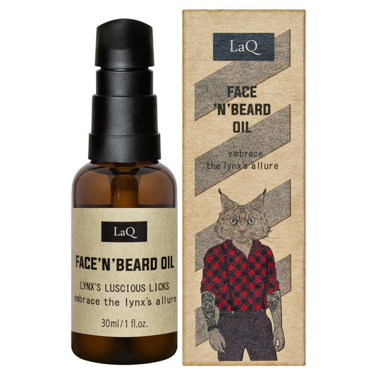 LaQ Face 'n' Beard Oil Lynx Baardolie - 30ml | MISTER33.COM