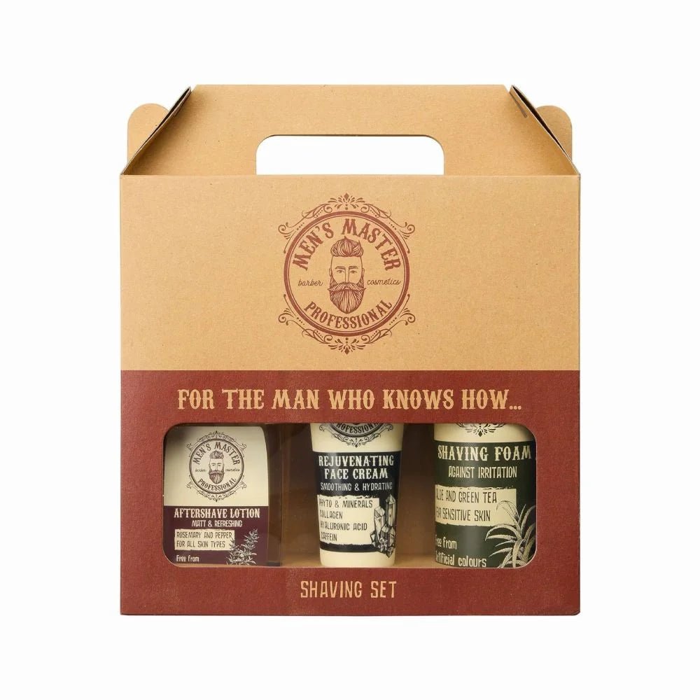 MEN'S MASTER Men's Master Giftset Shaving – Scheerschuim, Balsem, Crème – 395ml | MISTER33.COM