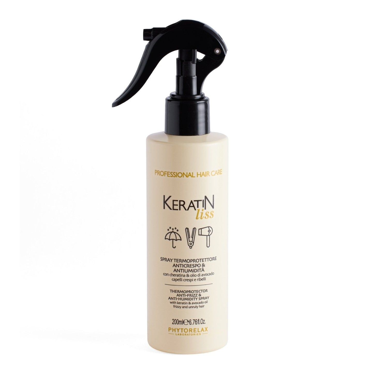 PHYTORELAX Keratin Liss Set – Shampoo + Haarmasker + Heat Protection Spray voor Pluizig en Onhandelbaar Haar - 700ml | MISTER33.COM