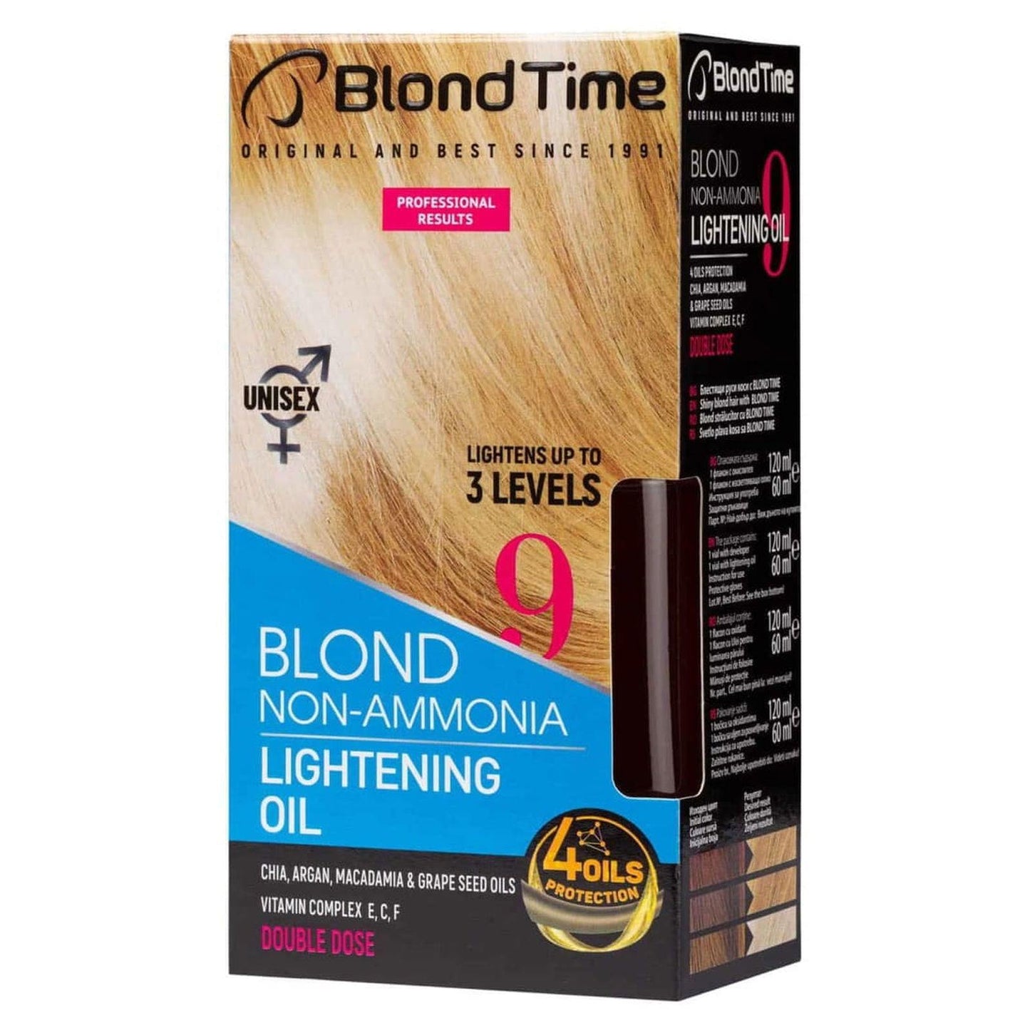 BLOND TIME Bleekolie voor 3 Tinten Lichter Haar | 180ml - MISTER33.COM