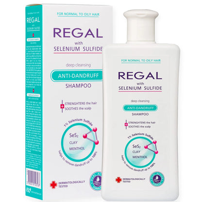 Regal Shampooing Antipelliculaire Sélénium – Cheveux Normaux et Gras – 200ml