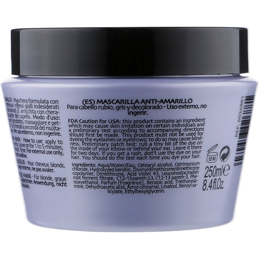 Haarmasker Keratine No Yellow - 250ml - MISTER33.COM