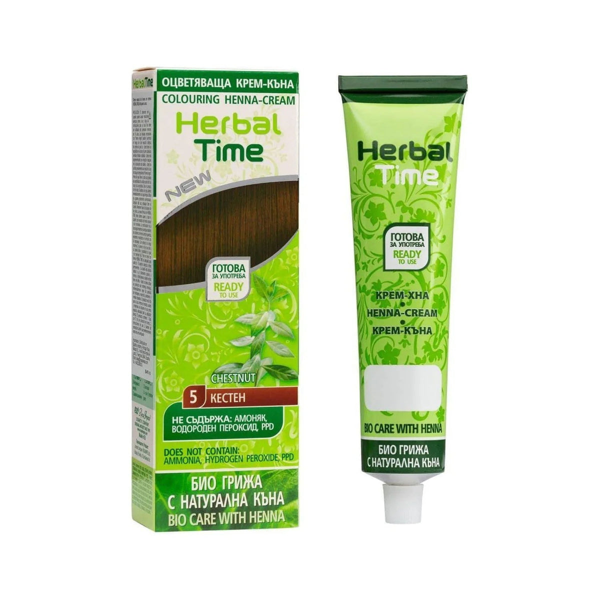 HERBAL TIME Herbal Time Henna Haarverf zonder Ammoniak/PPD/Peroxide – 75ml | MISTER33.COM