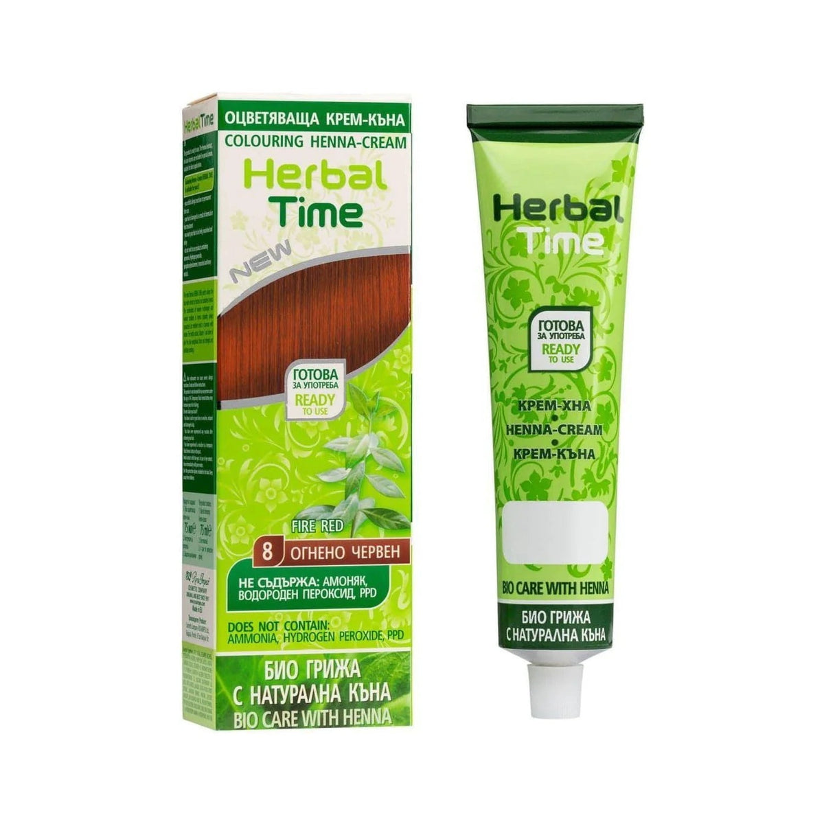 HERBAL TIME Herbal Time Henna Haarverf zonder Ammoniak/PPD/Peroxide – 75ml | MISTER33.COM