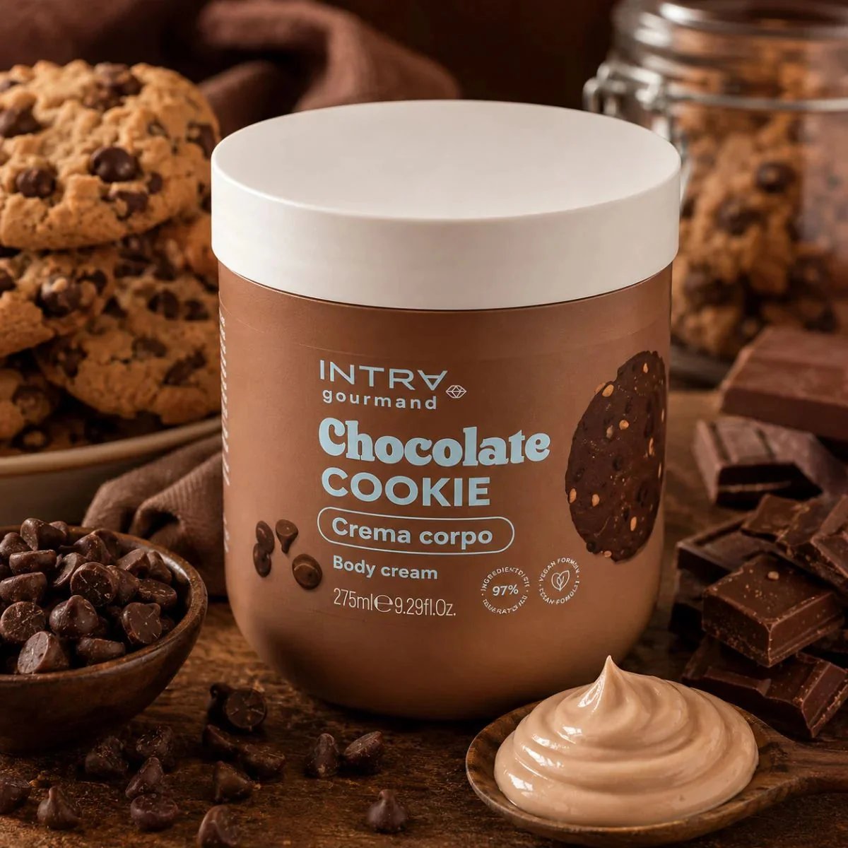 Intra Gourmand Chocolate Cookie Bodycrème – sfeerfoto