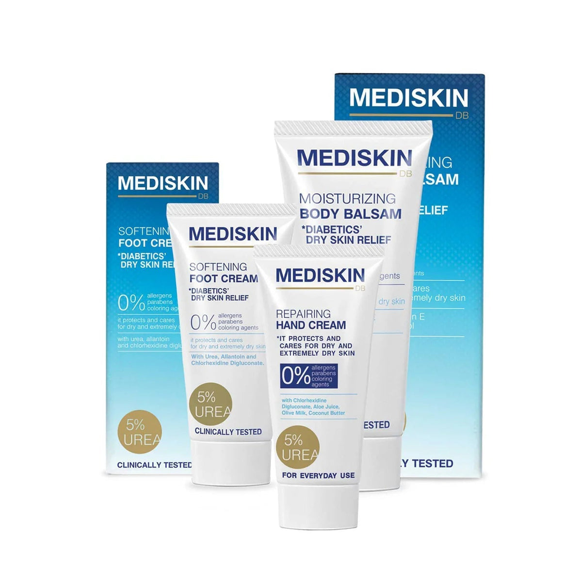 Mediskin 3-delige Ureum Verzorgingsset – Droge Huid – 350ml