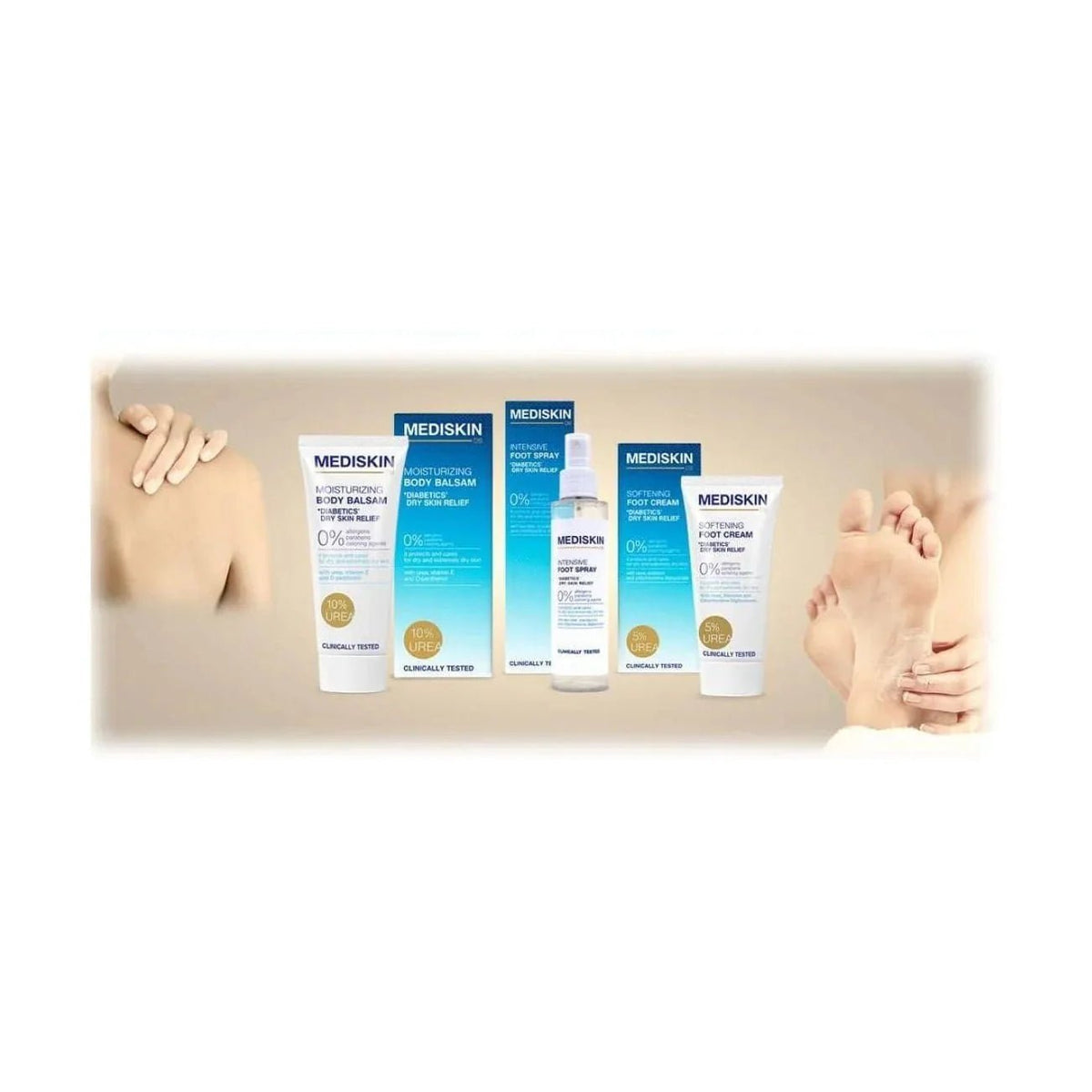 Mediskin Intensive Foot & Body Spray – met andere producten uit de lijn