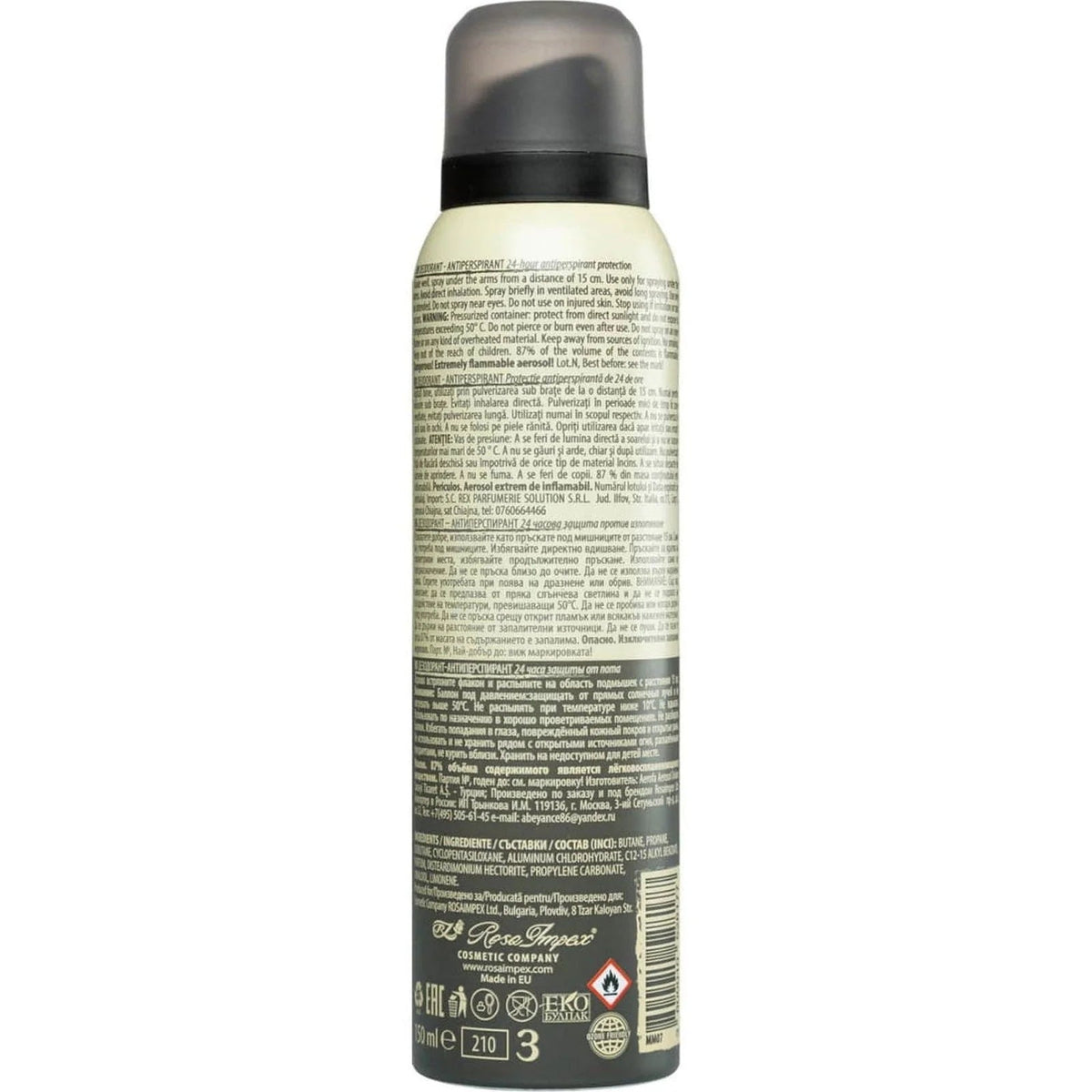 Men's Master Deodorant 24 Uur Bescherming – achterkant verpakking