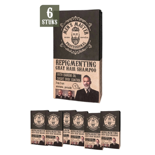 MEN'S MASTER Men's Master Shampoo Grijs Haar Voordeelpak – 6 x 120ml | MISTER33.COM