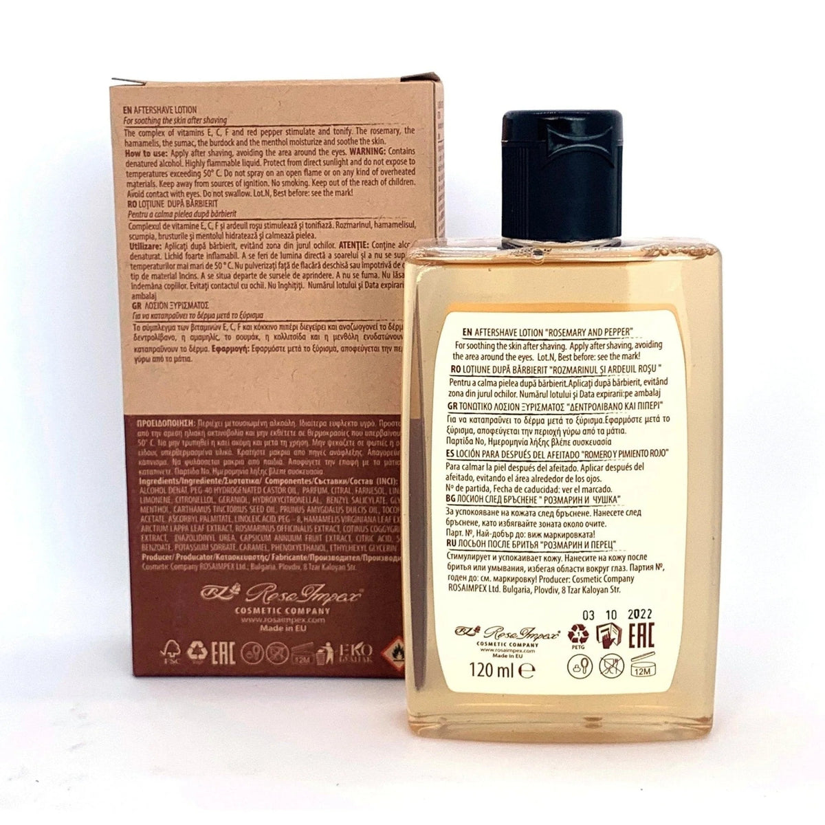 Men's Master Verkoelende Aftershave Lotion – achterkant verpakking