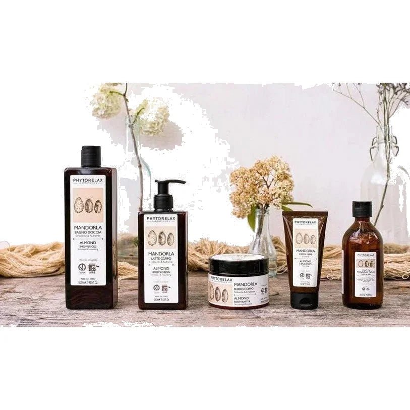 Phytorelax Amandel Bodylotion met Biologische Zoete Amandelolie – met andere producten uit de lijn