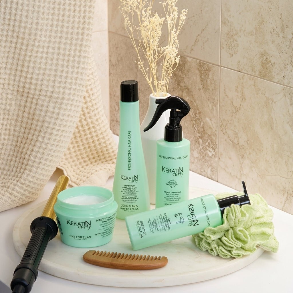 Phytorelax Curly Anti-frizz Spray voor Krullend Haar – met andere producten uit de lijn