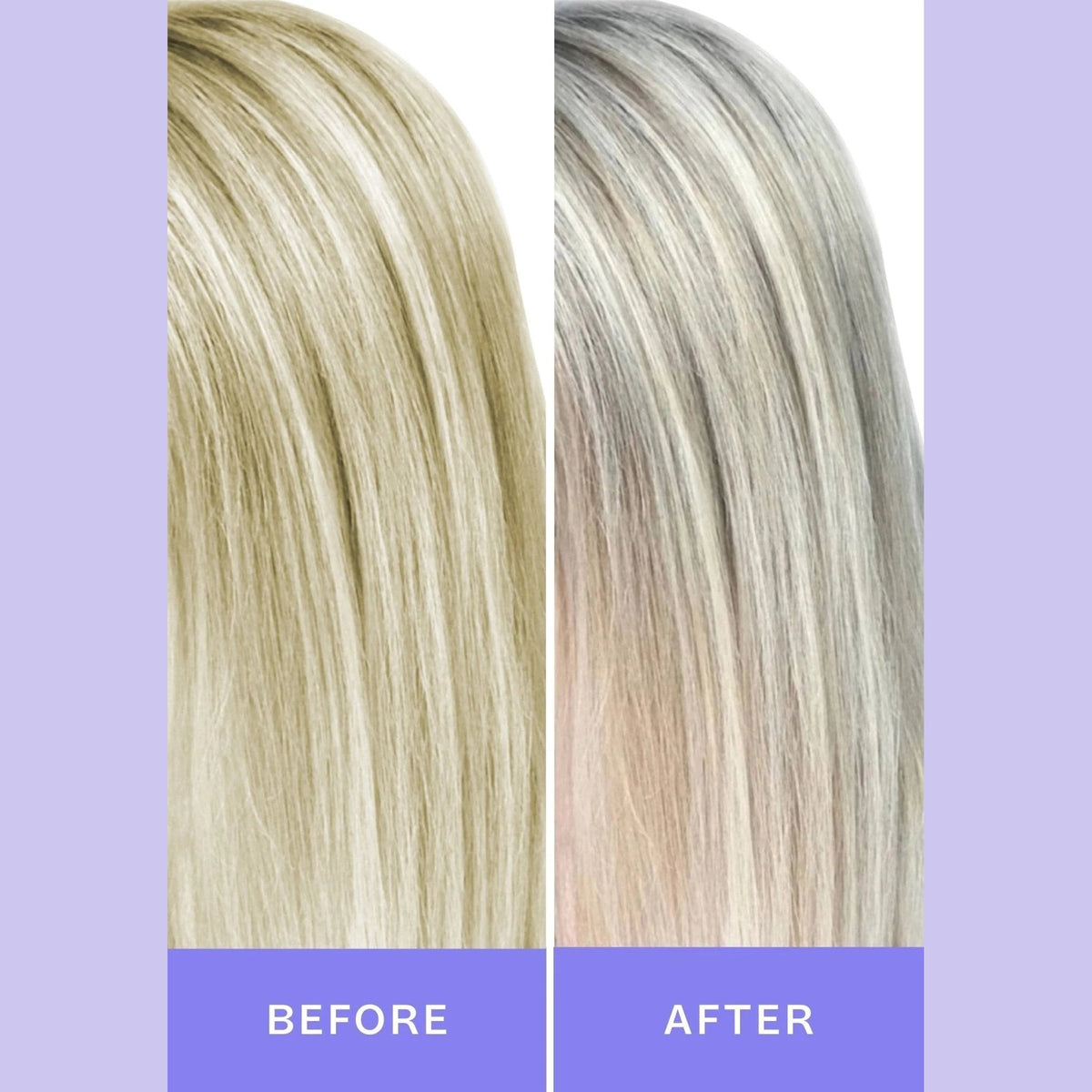 Phytorelax Keratin No-Yellow Haarverzorging Voordeelverpakking – blond haar voor en na gebruik