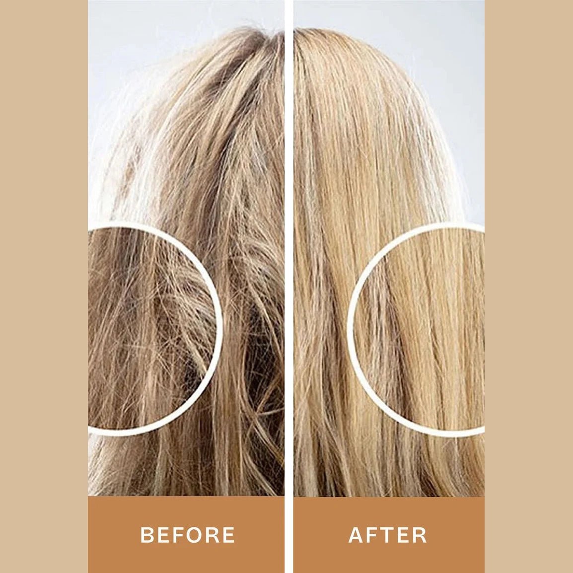 Phytorelax Keratin Plex Heat Protection Spray – haar voor en na gebruik
