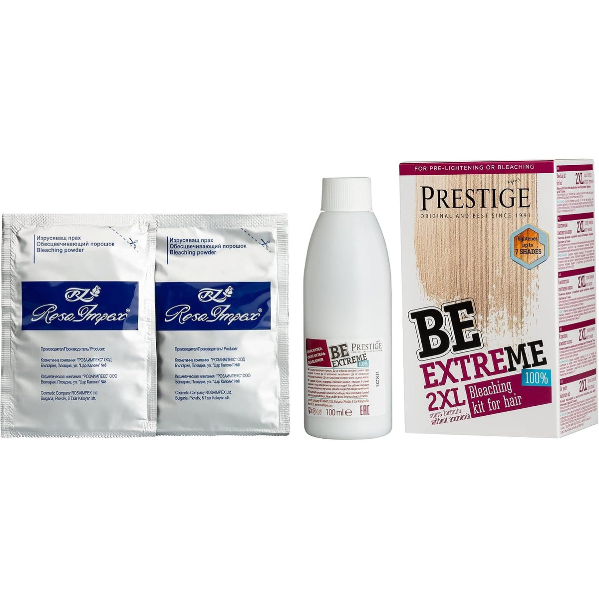 Prestige BeExtreme 2XL Bleekset – inhoud van de verpakking