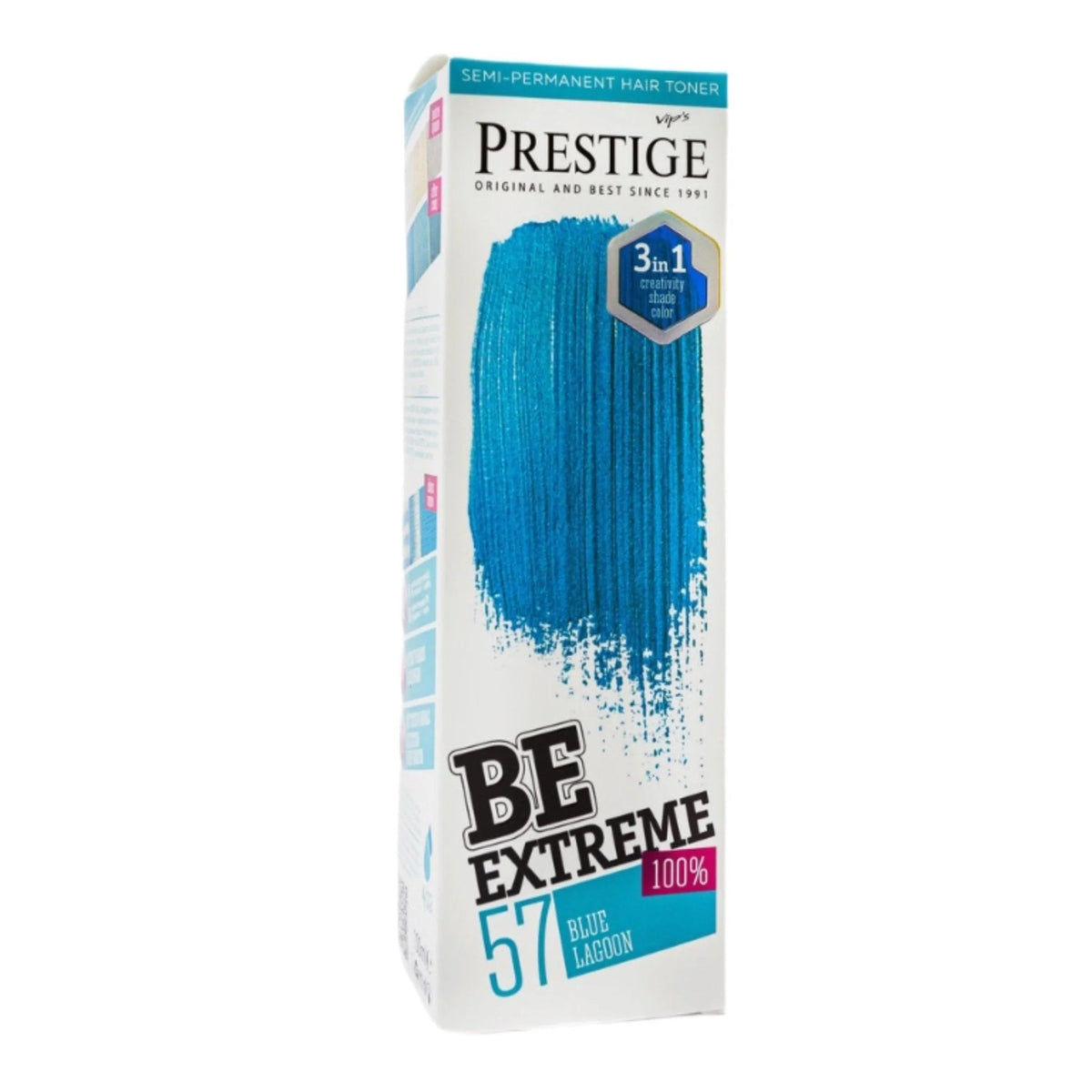 Prestige Semi-Permanente Blauwe Haarverf Set Blue Lagoon – doosje kleuring