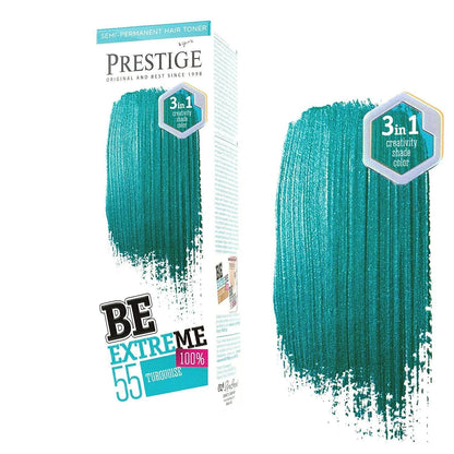 Prestige Semi-Permanente Blauwgroene Haarverf Set Turquoise – kleuring en kleurresultaat