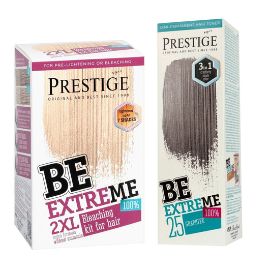 PRESTIGE Prestige Semi-Permanente Grijze Haarverf Set Graphite Grey – 2 x 100ml | MISTER33.COM