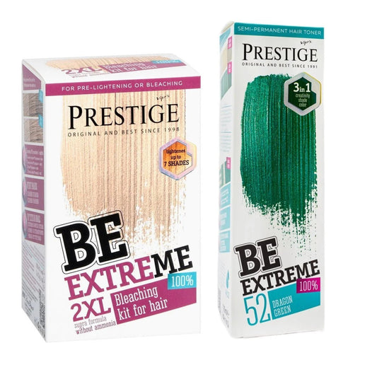 PRESTIGE Prestige Semi-Permanente Groene Haarverf Set Dragon Green – 2 x 100ml | MISTER33.COM
