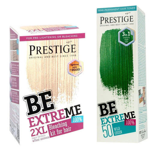 PRESTIGE Prestige Semi-Permanente Groene Haarverf Set Wild Green – 2 x 100ml | MISTER33.COM