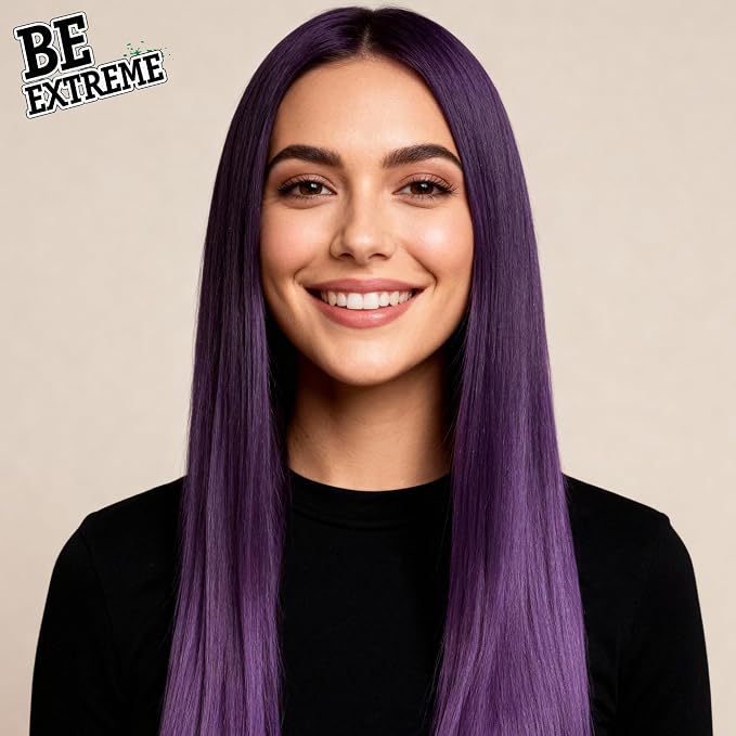 Prestige Semi-Permanente Paarse Haarverf Set Power Lilac – model met deze haarkleur