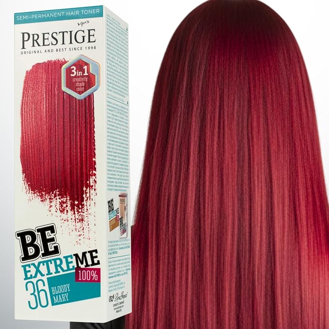 Prestige Semi-Permanente Rode Haarverf Set Bloody Mary – kleuring en model met deze haarkleur