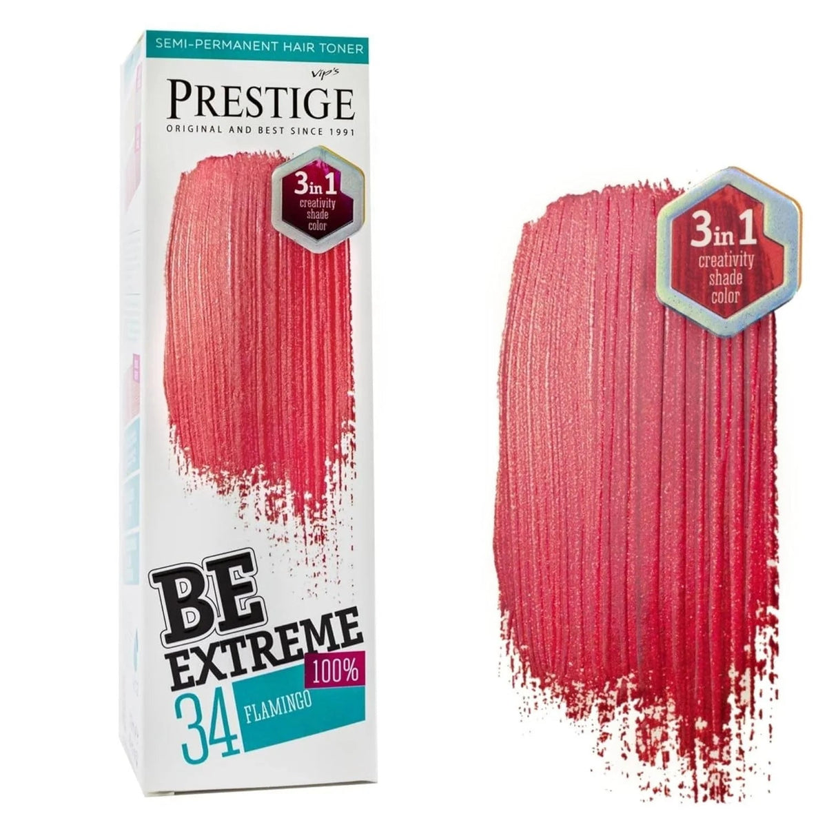 Prestige Semi-Permanente Roze Haarverf Set Flamingo – kleuring en kleurresultaat