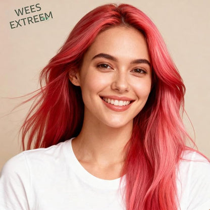Prestige Semi-Permanente Roze Haarverf Set Flamingo – model met deze haarkleur