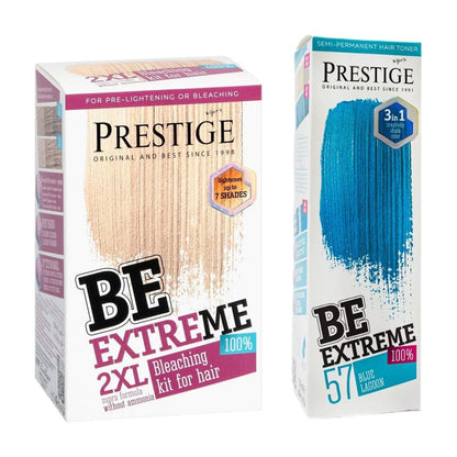 Prestige Semi-Permanente Blauwe Haarverf Set Blue Lagoon – 2 x 100ml