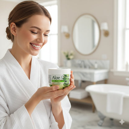 Regal Aloe Natuurlijke Bodycrème – sfeerfoto met model