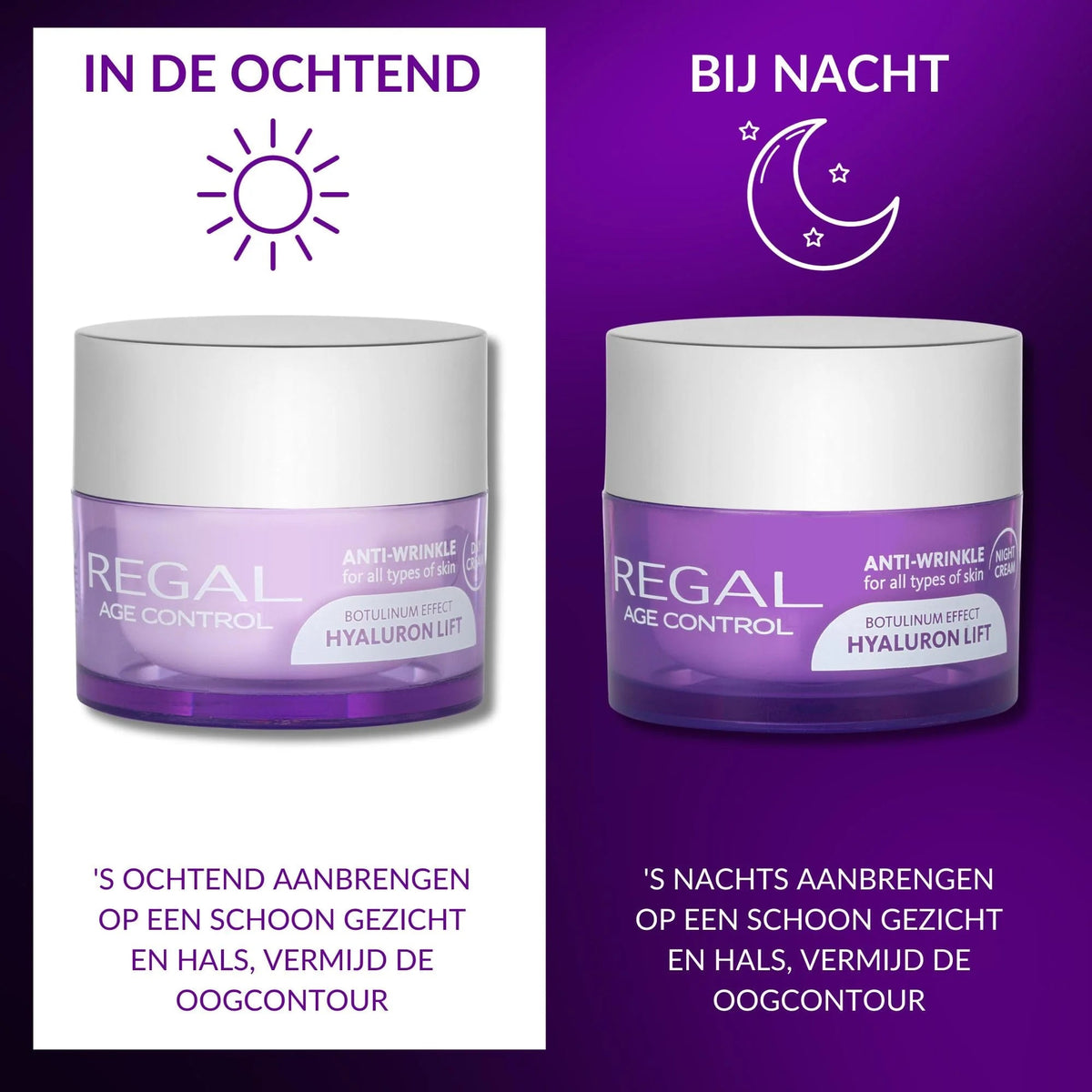 Regal Anti-Rimpel Nachtcrème – gebruik ochtend en avond