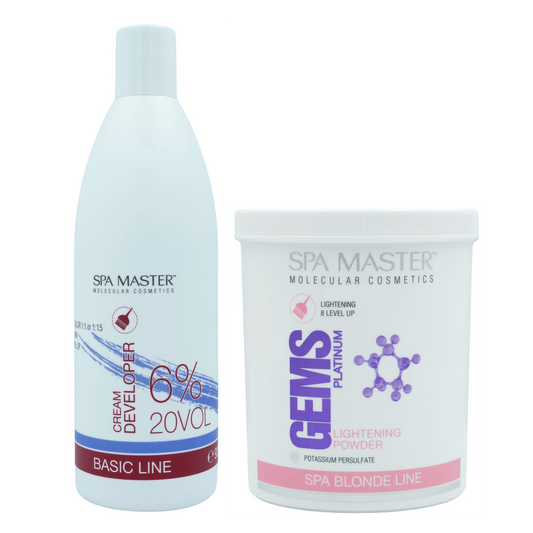 SPA MASTER Blondeerset Cream Developer 6% 20VOL + Platinum Blondeerpoeder | MISTER33.COM