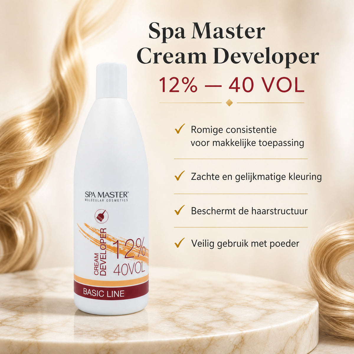 Spa Master Cream Developer 12% 40VOL Blondering – voordelen in beeld