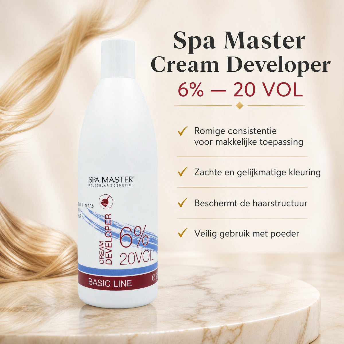 Spa Master Cream Developer 6% 20VOL Blondering – voordelen in beeld