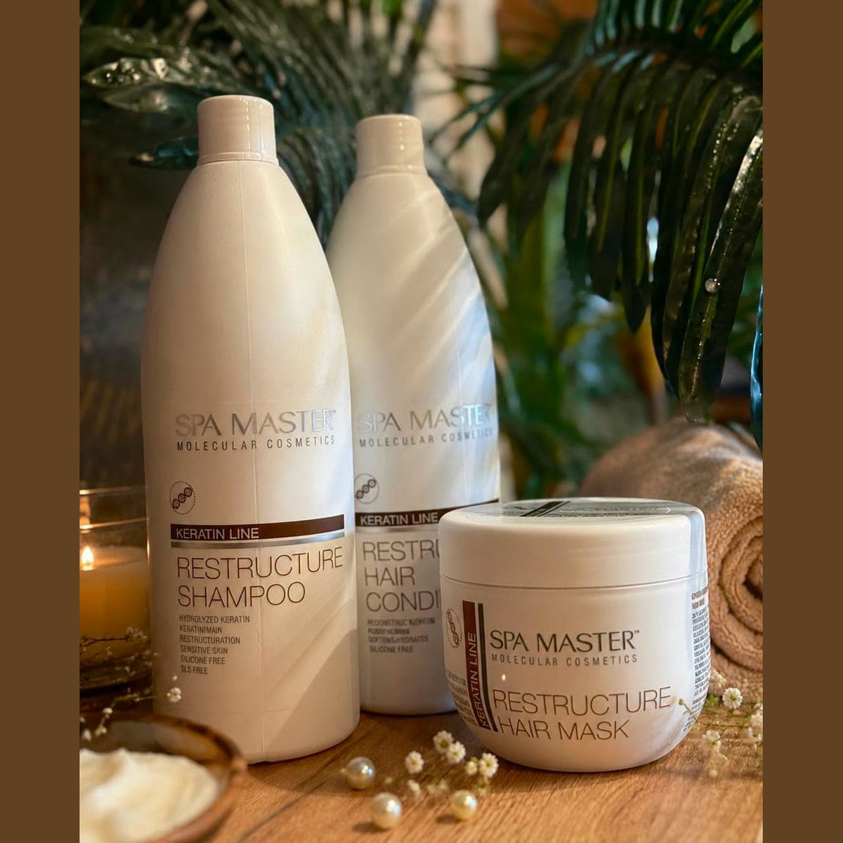 Spa Master Herstellende Keratine Shampoo XXL – met andere producten uit de lijn