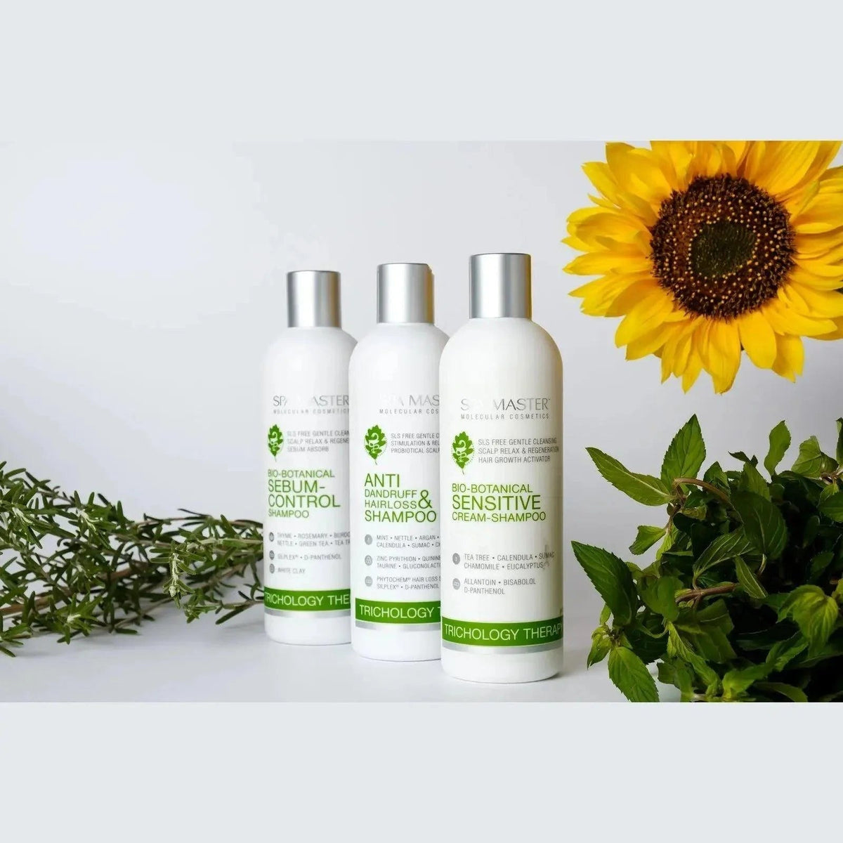 Spa Master Bio-botanische shampoo voor Gevoelige Hoofdhuid – met andere producten uit de lijn