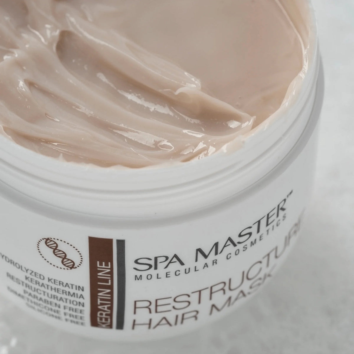 Spa Master Herstellend Keratine Haarmasker – open pot, textuur