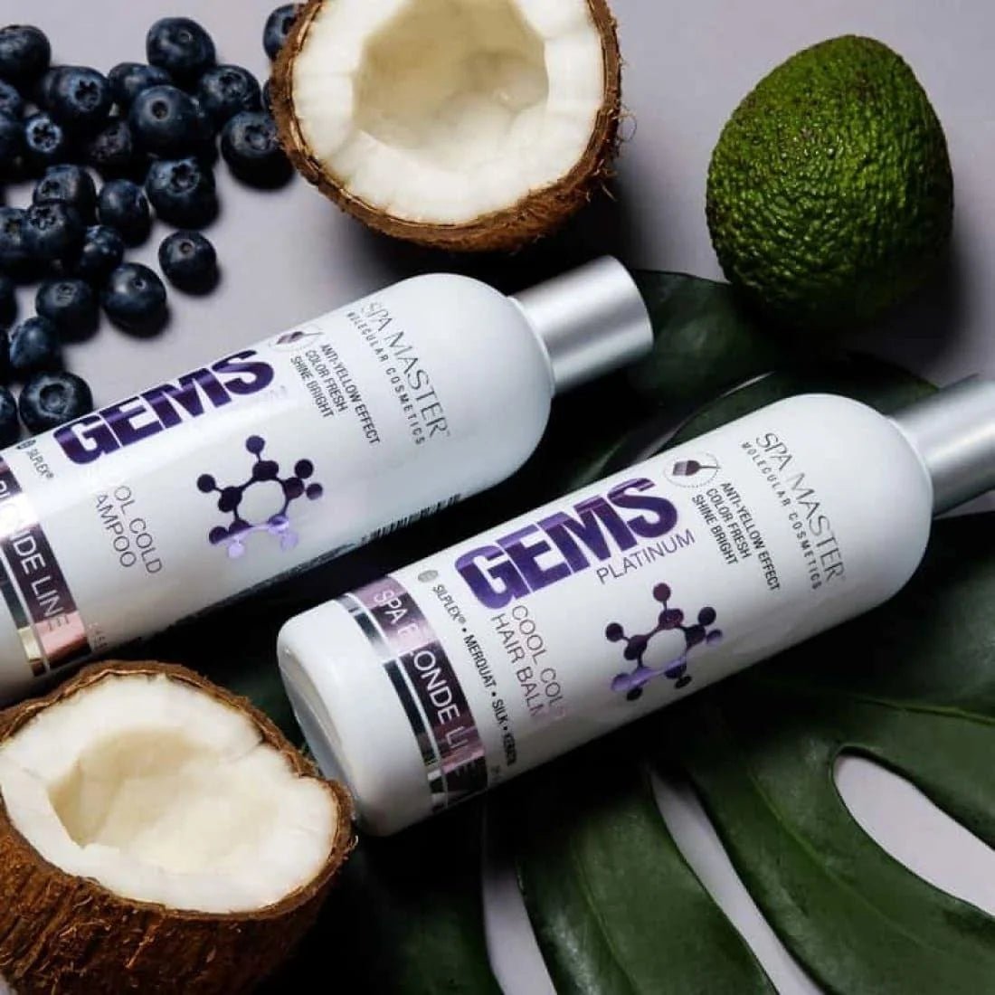 Spa Master Zilvershampoo Tegen Gele Zweem – samen met Cool Warm Haarbalsem