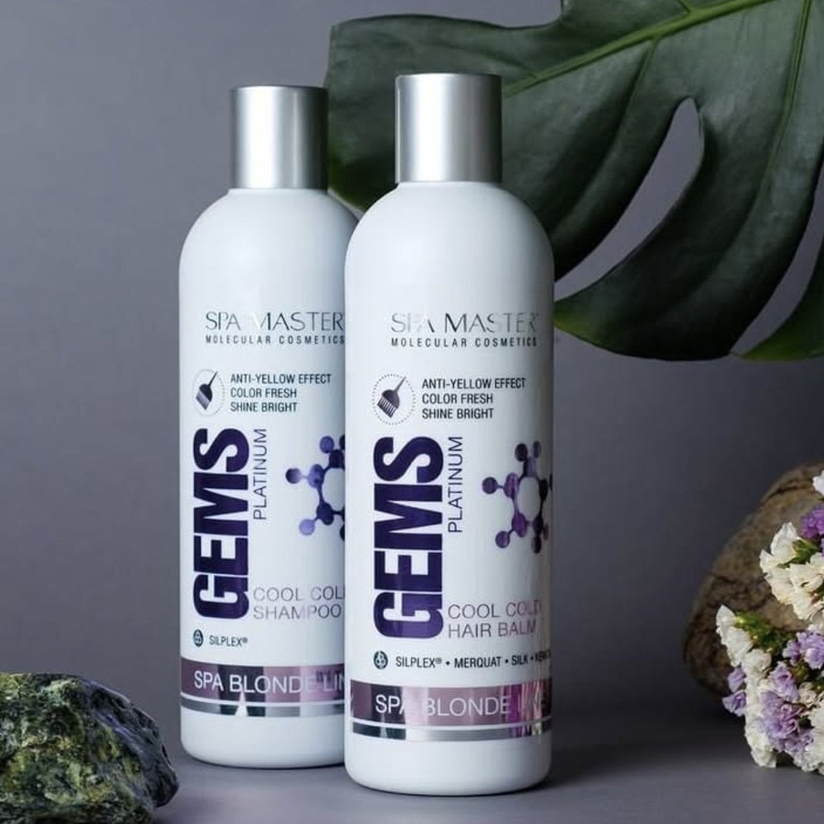 Spa Master Zilvershampoo Tegen Gele Zweem – samen met Cool Warm Haarbalsem