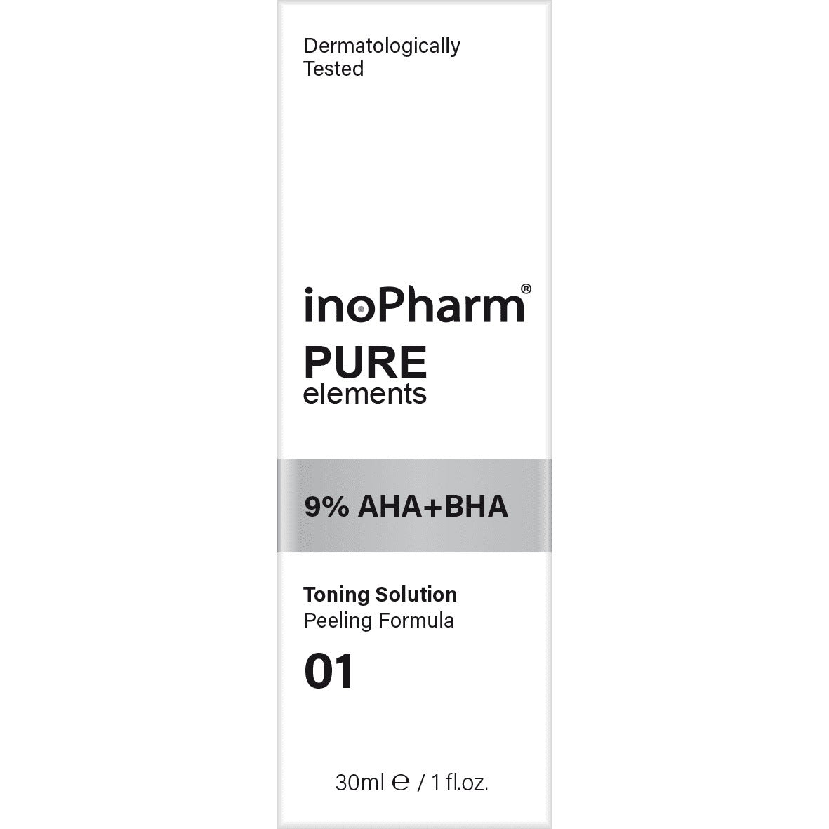 InoPharm Pure Elements 01 - Gezichtspeeling met 9% alpha- en beta Hydroxyzuren // 30ml - MISTER33.COM
