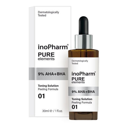 InoPharm Pure Elements 01 - Gezichtspeeling met 9% alpha- en beta Hydroxyzuren // 30ml - MISTER33.COM