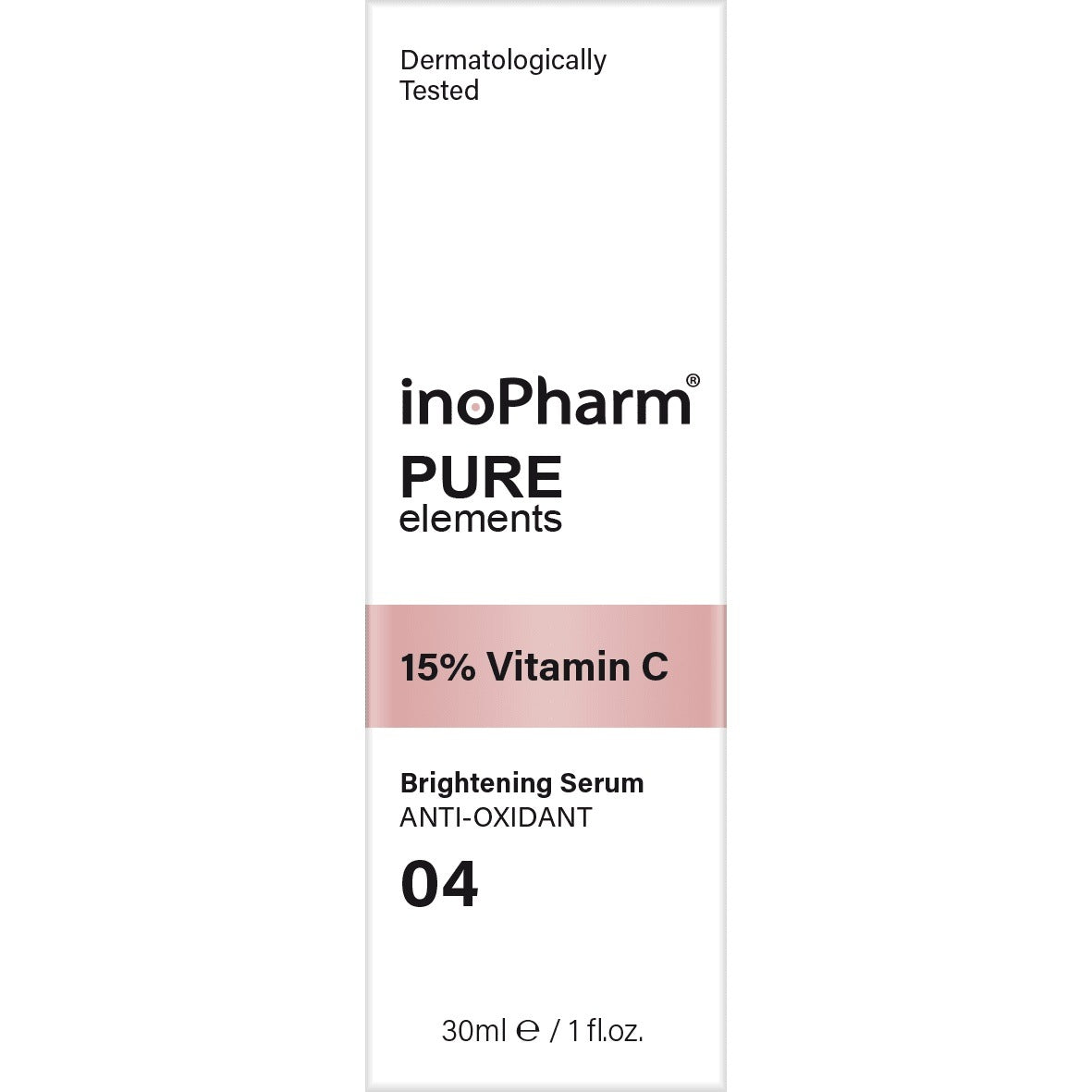 InoPharm Pure Elements 04 - Gezichtsserum voor het Oplichten van de Huid met 15% vitamine C // 30ml - MISTER33.COM